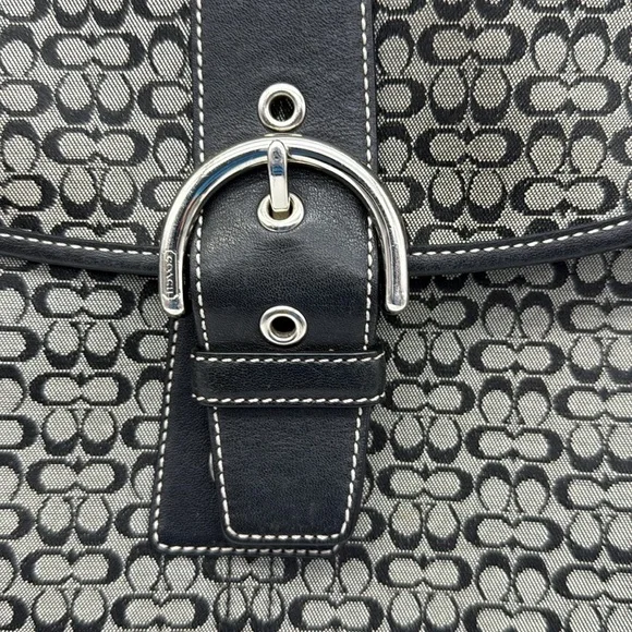COACH VINTAGE SOHO JACQUARD Black and Gray Patterned Women's Bag. - Picture 2 of 10